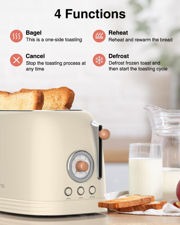 CROWNFUL 2-Slice Toaster