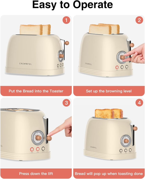 CROWNFUL 2-Slice Toaster