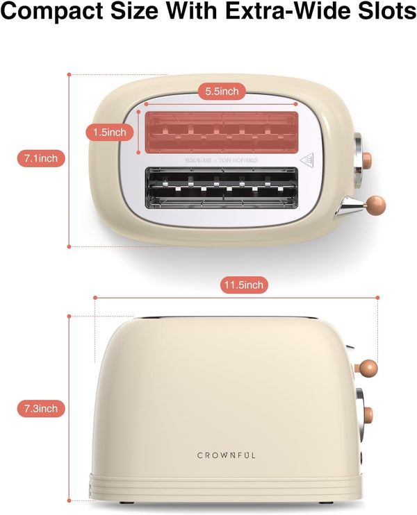 CROWNFUL 2-Slice Toaster