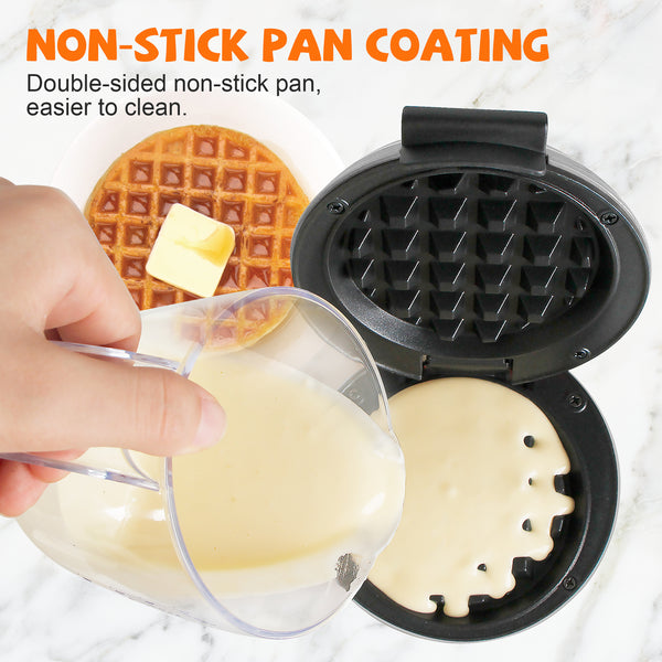 CROWNFUL 4 Inches Mini Waffle Maker